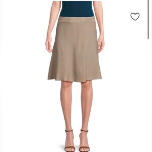 Saks Fifth Avenue Tan A-Line Skirt